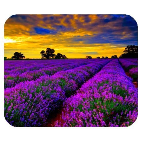 Mousepad Unique Design Mouse Pad Sunset Levender Field Gaming Mousepad