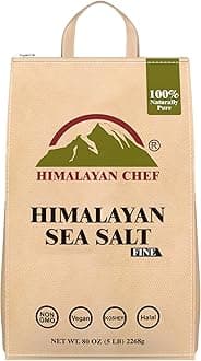 Himalayan Chef Sea Salt Fine - Unrefined Mineral Salt, 5 lb Bag (1 Pack)