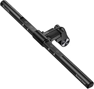 Quntis Computer Monitor Lamp Auto-Dimming, 40CM Screen Monitor Light Bar for Eye Caring, e-Reading LED Task Lamp with Stepless Adjustment, Touch Control No Screen Glare Space Saving Home Office Lamp