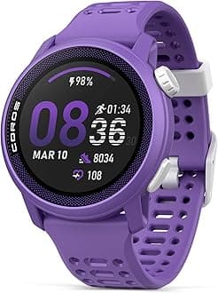 COROS PACE 3 Sport Watch GPS, Lightweight and Comfort, 17 Days Battery Life, Dual-Frequency GPS, Heart Rate, Navigation, Sleep Track, Training Plan, Run, Bike, and Ski (Violet Silicone)