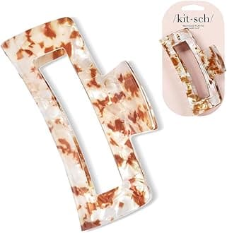 Kitsch Jumbo Open Shape Claw Clips - Brown