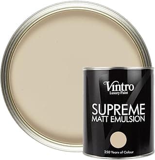 Vintro | Luxury Matt Emulsion | Smooth Chalky Finish | Multi Surface Paint | for Walls, Ceilings, Wood and Metal | 1L (Light Stone - Pebble)