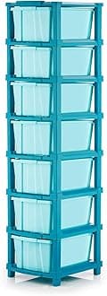 PALAK Drawer Multipurpose Drawer Plastic Modular Chest Storage Organizer Home, Office, Parlor, School, Doctors, Home & Kids (7XL, BLUE)