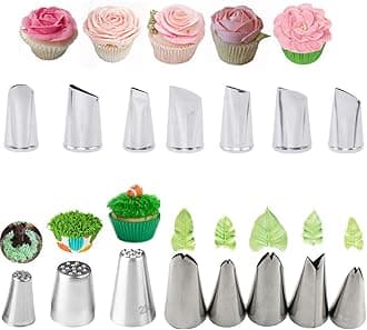Symphony Wire Tips, Stainless Steel Icing Piping Nozzles For Pastry Fondant Tools (MIXED)