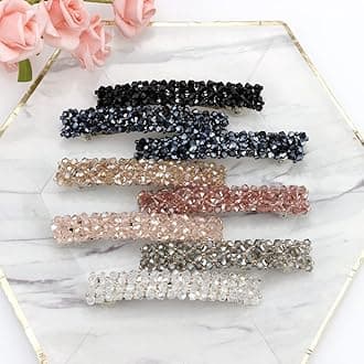 8 Pieces Fashion Hair Clips Elegant Hair Barrettes for Women and Girls Sparkly Rhinestones Flower Hair Clips French Style Fancy Vintage Hair Accessories for Women and Girls