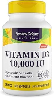 Healthy Origins Vitamin D3 10,000 IU (Non-GMO), 120 Softgels