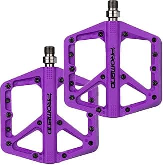 Mountain Bike Pedals - Durable Nylon DU Bearing Platform Pedals for MTB and BMX