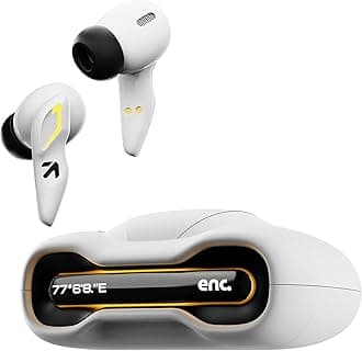 Audio UFO Truly Wireless in Ear Earbuds with 48H Playtime, Built-in App Support, 45ms Low Latency Gaming, 4 Mics ENC, Breathing LEDs, 13mm Bass Drivers Ear Buds TWS, Made in India (White Opal)