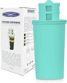 Crystal Quest Alkalizing Water Filter Pitcher Cartridge – Advanced Filtration for Clean, Healthy Water, Enhances Mineralization, Long-Lasting Design, Easy Installation - 1,000 Gallons