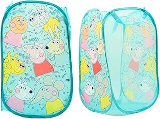 Franco Peppa Pig Kids Room Collapsible Storage Bin Pop Up Hamper, One Size, (100% Officially Licensed Product)