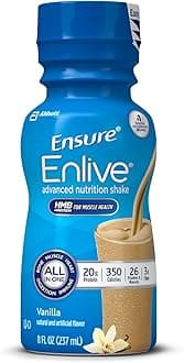 EnsureEnlive Advanced Nutrition Shake with 20g of protein, Meal Replacement Shakes, Vanilla, 8 fl oz, 16 Count