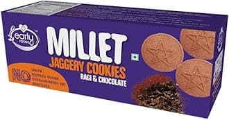 Early FoodsOrganic - Ragi & Choco Jaggery Cookies 150 g (5.29 OZ)
