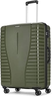 Aristocrat Large Polypropylene Airpro Spinner Check-in 75 Cm() 8 Wheels Trolley Bags for Travel Hard Case Luggage, Lightweight with Combination Lock & Robust Trolley with 3 Years Warranty (Green)