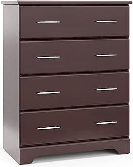 Storkcraft Brookside 4 Drawer Dresser (Espresso) – GREENGUARD Gold Certified, Dresser For Nursery