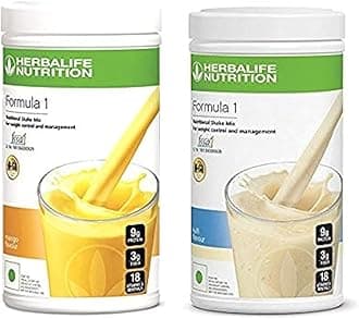 Formula 1 Nutritional Shake Mix Mango and Kulfi, 500 g Each - Combo Pack of 2