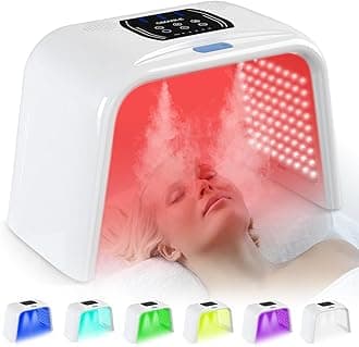 Holsn LED Therapy Light, 7 Color Red Light Mask, Face & Body Skin Care, White, Silicone & Plastic