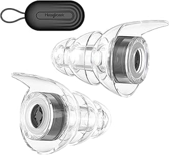 ear plugs for concerts, high fidelity silicone ear plugs noise reduction hearing protection noise reducing for concerts,festival,musicians, motorcycles,rave-M Size 1Pair,Black