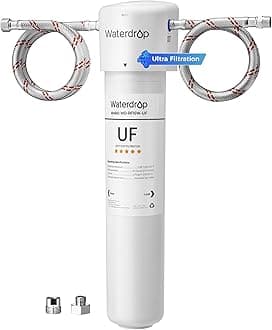 Waterdrop 15UAW-UF 0.01 μm Ultra Filtration Under Sink Water Filter System, 2 Years, Reduces Lead, Chlorine, Bad Taste & Odor, Direct Connect to Kitchen Faucet, USA Tech