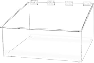 Marketing Holders Acrylic 10”W Bread Pastry Bin Top Opening Dry Food Baked Goods Candy Display Clear Plexiglass Hinged Lid for Easy Access