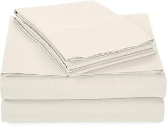 Waterbed Sheets Super Single Size 100% Cotton 15 Inches -Deep Pockets- Attached Waterbed Sheet Set- 4 Piece - Hotel Luxury Bed - Extra Soft -Ivory Solid Bed Sheets -Super Single