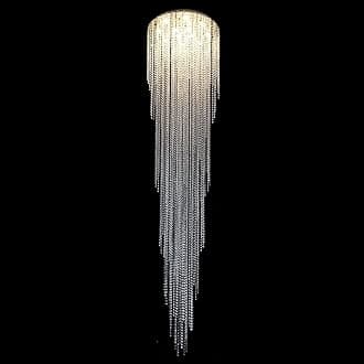 Flashing God H102'' High Ceiling Chandeliers for Entryway Modern Crystal Chandelier Large Foyer Chandeliers Modern Raindrop Chandelier for Villa Staircase,Pendant Light Fixtures