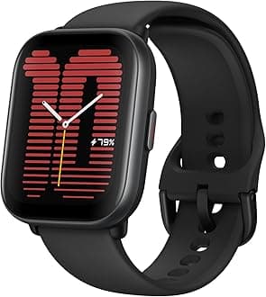 Amazfit Active Smart Watch 42mm, AI Fitness Tracker & Sleep Coach, GPS, Amazon Alexa Built-in, Bluetooth, 14-Day Battery, 120+ Sports Modes, Android & iPhone, Black