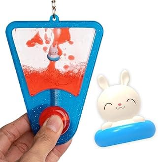 Goonameez, Hand-Held Sensory Toy with Floating Characters, Mesmerizing Water Mix Fidget Toy – Collect All 6 Unique Shapes for Squishy Fun, Perfect Travel Toy! (BunBun)