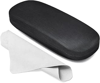 Glasses Case Hard Shell - PU Leather Eyeglasses Case for Sunglasses Eye Glasses with Cleaning Cloth