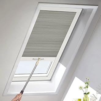 MiLin Skylight Shades, Skylight Blinds, Cordless Cellular Shades, Window Blinds Suitable for Roof Inclined Plane Room Windows - Custom Cut to Size, 100% Blackout Gray