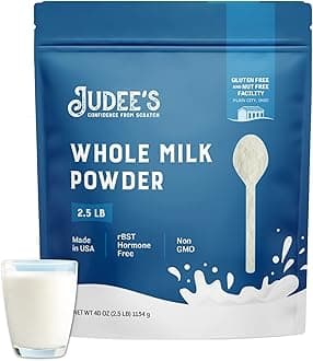 Judee's Gluten Free Whole Milk Powder - Versatile Powdered Milk for Baking - Shelf Stable Dry Mix for Long-Term Storage - 40 oz, Pack of 1