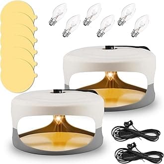 2Pack Flea Traps for Inside Your Home with 6 Sticky Disc & 6 Bulbs & 2 Electric Wires, Flea Killer Indoor Bed Bug Trap Pest Control, Friendly to Pets & Kids