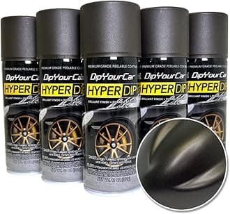 DipYourCar.com HyperDip Paint - 6-Pack of Sprayable Automotive Dip Coat - Removable Peelable Paint Protection for Cars - Brass Monkey Satin Coat Spray…
