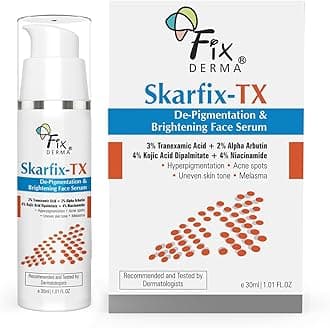 Skarfix 4% Kojic Acid Face Serum for Brightening face with 4% Niacinamide, 3% Tranexamic Acid & 2% Alpha Arbutin for Acne Spots, Melasma, Brightening Serum | Face Serum for Women & Men -30ml