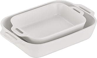 STAUBSet of 2 Ceramic Rectangular Casserole Dishes in Matt White
