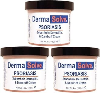 Dermasolve Psoriasis, Seborrheic Dermatitis and Dandruff Cream Formulated to Treat Itchy Skin & Prevent Future Flares to Provide Soothing Moisturizing Relief. (4.0 oz.) 3-Pack