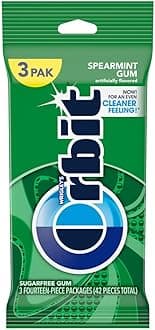 Orbit, Spearmint Sugar Free Chewing Gum, 42 ct
