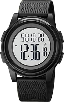 Wrist Watch for Men, Digital Sports Waterproof Watch with Dual Time Chronograph Countdown Alarm Backlight