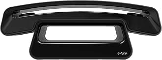 ePure Iconic - DECT Cordless Phone - Classic Design - Large Highly Legible Graphic Display - Handsfree - Call Barring - Black