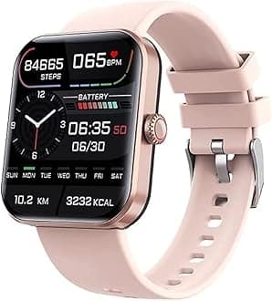 Health & Fitness Smartwatch, Blood Glucose Monitoring, Fitness Tracker with Blood Pressure, Blood Oxygen Tracking, Heart Rate Monitor (Pink)