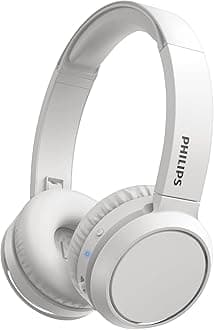 PHILIPS H4205 On-Ear Wireless Headphones with 32mm Drivers & BASS Boost on-Demand, White