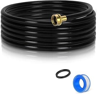 16FT Dehumidifier Drain Hose with 3/4 Inch FHT Connector, featuring Rust-Resistant Brass Fittings for Leak-Proof Connection, Perfectly Compatible with Most Dehumidifier Brands（7 Length Options）