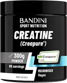 Creatine CREAPURE® Pure Powder Monohydrate - 300g for 88 Servings - 100% Vegan - Pure and Clean Creapure Supplement for Sport, Gym, Strength & Pre Workout - No fillers - for ATP and Recovery
