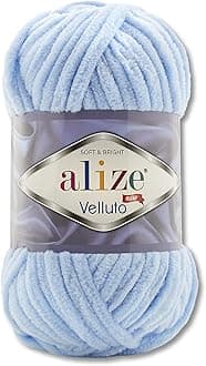 100 g Alize Velluto Wool in 30 Selections (218 | Baby Blue)