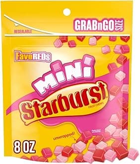FaveREDS Minis Fruit Chews Candy, 8-Ounce Grab N Go Size Resealable Bag