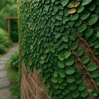Wall Creeper Ficus Pumila Live Plant | Creeping Fig | Fast-Growing Evergreen Air-Purifying Climber Vine for Brick Walls | Creeper Plant for Garden, Landscaping (WALL CREEPER 1)