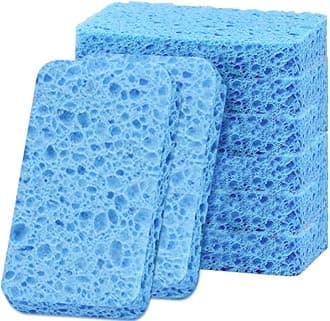 6 - Pack Non-Scratch Scrub Sponges - Sponges for Dishes and Washing Dishes, Cleaning Sponges for Kitchen Home Office, Magical 3D DIY Art and Craft Suppliers（Blue）