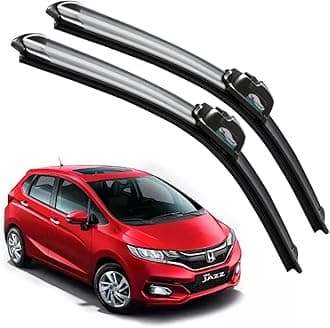 CARNYX Frameless Windshield Wiper Blades, Front Car Wipers Set of 2, Noise-Free, Durable Performance Compatible with (Jazz New (2018-Till Date) (D-24,P-14))