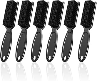 SQULIGT 6 Pcs Barber Clipper Brush Blade Trimmer Cleaning Brush Set Duster Manicure Nylon Brush Hair Styling Tool (Black)