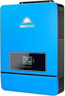 SUNGOLDPOWER 10000W 48V Solar Inverter, Split Phase Built-in 2 MPPTs, Max 200A Battery Charging, AC Input/Output 120V/240V(settable),Pure Sine Wave Inverter(WiFi and BMS COMM) UL1741 SPH10048P