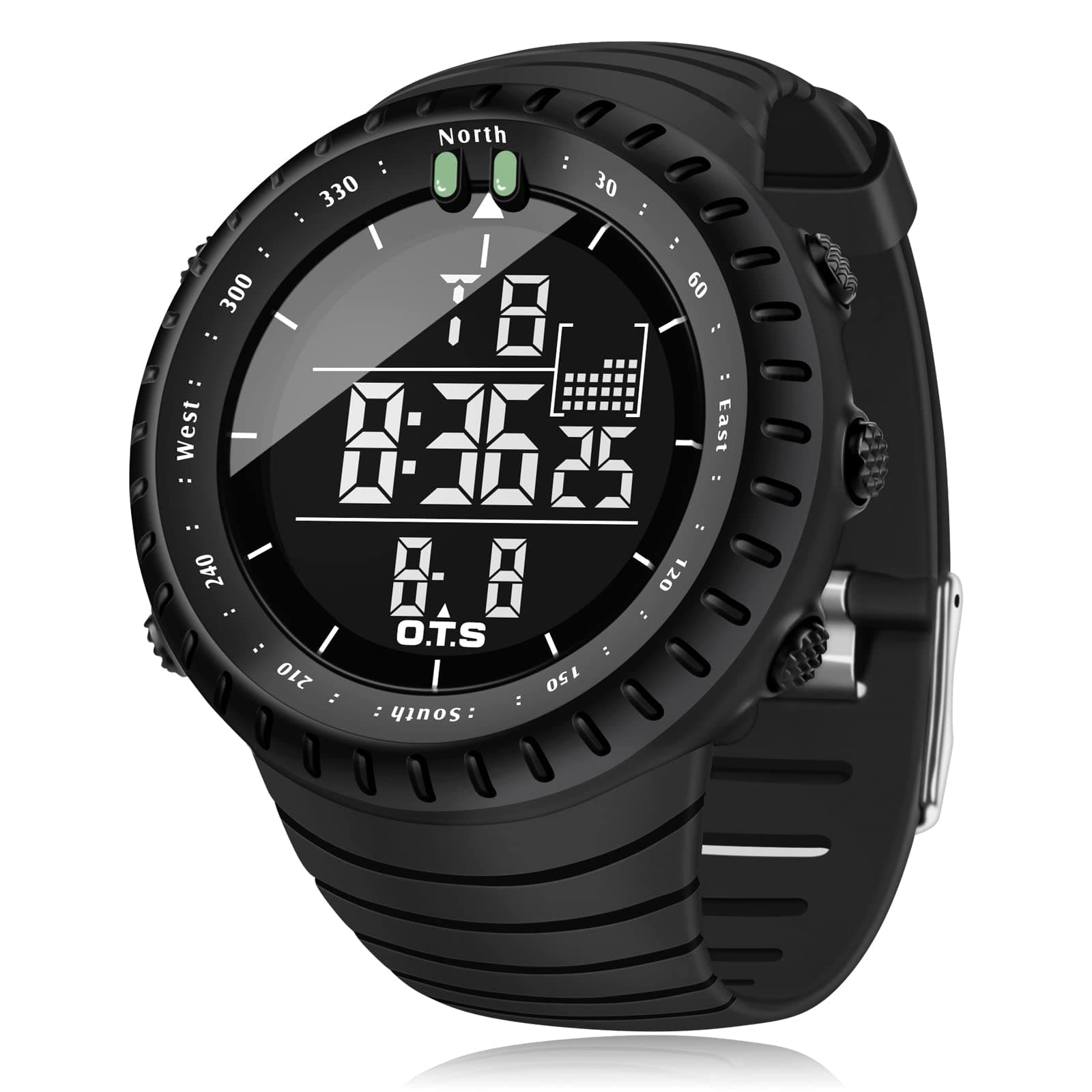 Men's Digital Sports Watch Waterproof Tactical Watch with LED Backlight Watches for Men